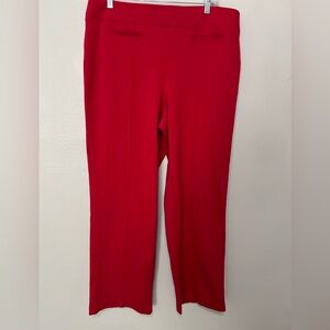 RED ROVER CATO RED PULL ON CLASSIC STYLE‎ DRESS PANTS, PLEATED FRONT LEG XL
